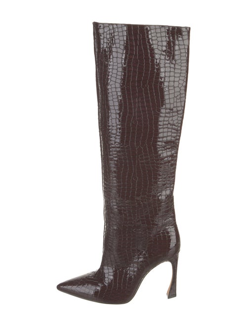 Alexandre Birman Embossed Leather Animal Print Boots