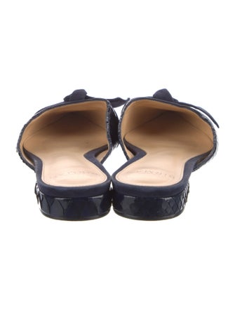 Alexandre Birman Snakeskin Mules
