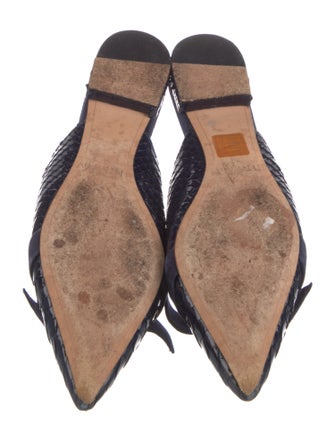 Alexandre Birman Snakeskin Mules