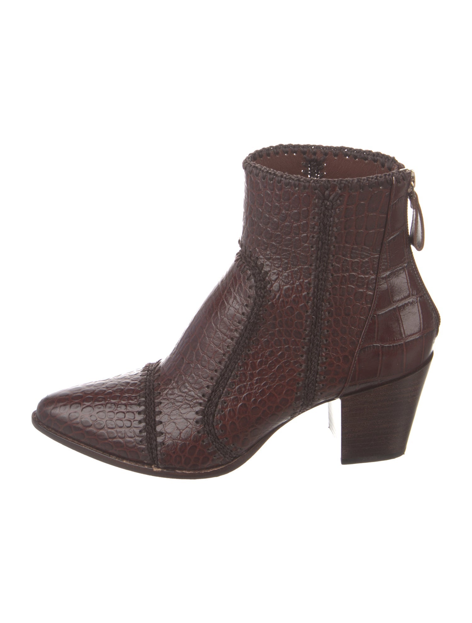 Alexandre Birman Embossed Leather Boots
