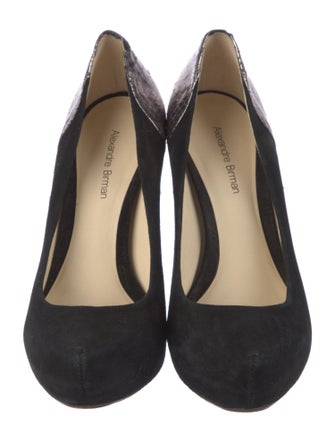 Alexandre Birman Suede Animal Print Pumps