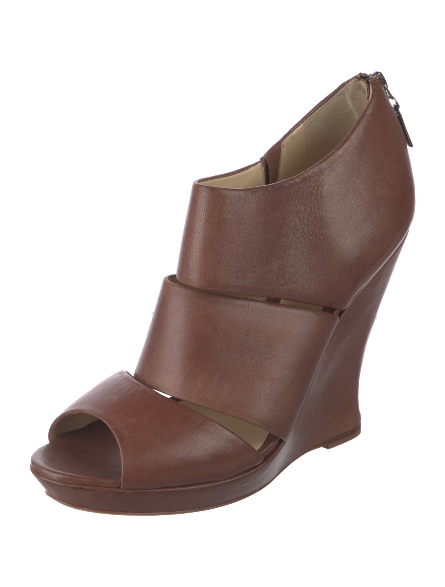 Alexandre Birman Leather Cutout Accent Pumps