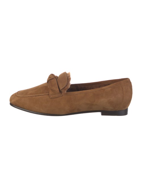 Alexandre Birman Suede Bow Accents Loafers