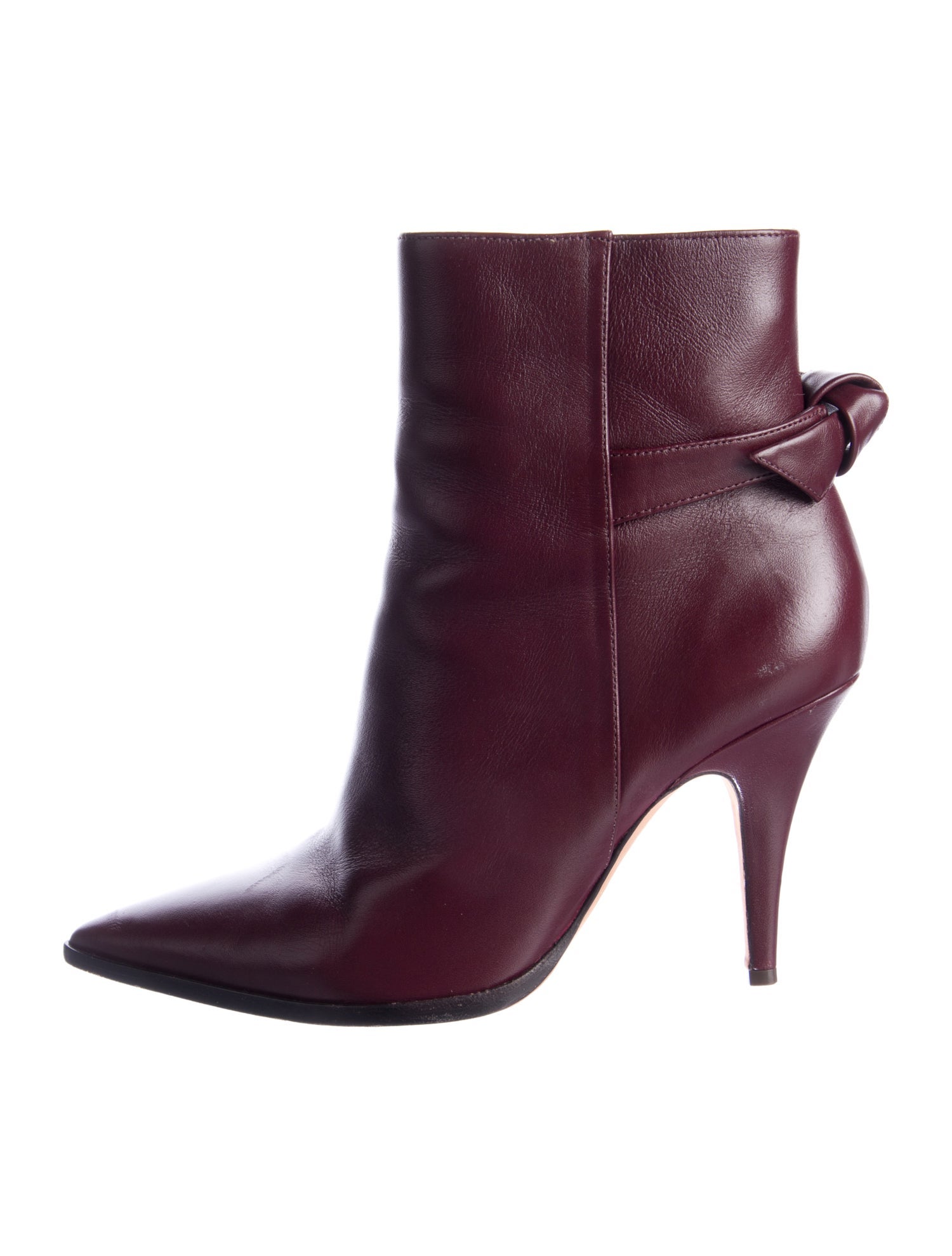 Alexandre Birman Leather Bow Accents Boots
