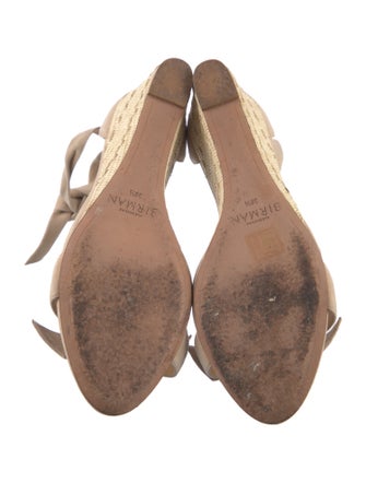 Alexandre Birman Suede Bow Accents D'Orsay Pumps