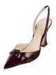 Alexandre Birman Suede Bow Accents Slingback Pumps