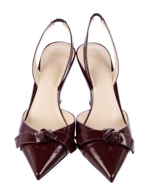 Alexandre Birman Suede Bow Accents Slingback Pumps