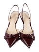 Alexandre Birman Suede Bow Accents Slingback Pumps