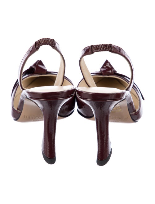 Alexandre Birman Suede Bow Accents Slingback Pumps