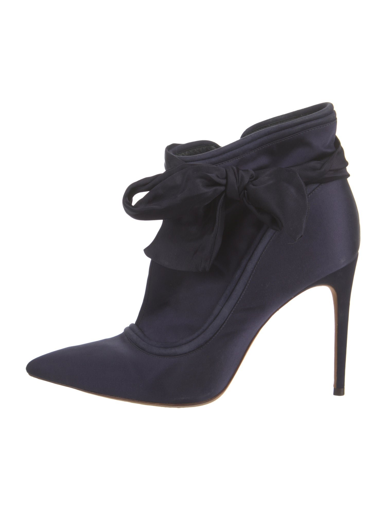 Alexandre Birman Satin Bow Accents Lace-Up Boots