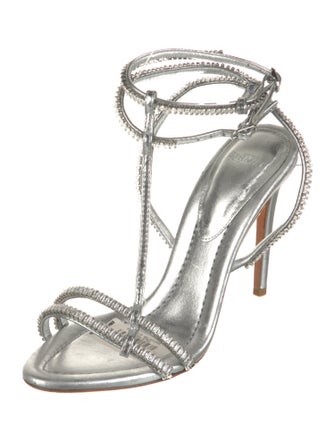 Alexandre Birman Leather T-Strap Sandals