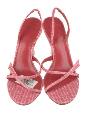 Alexandre Birman Animal Print Slingback Sandals