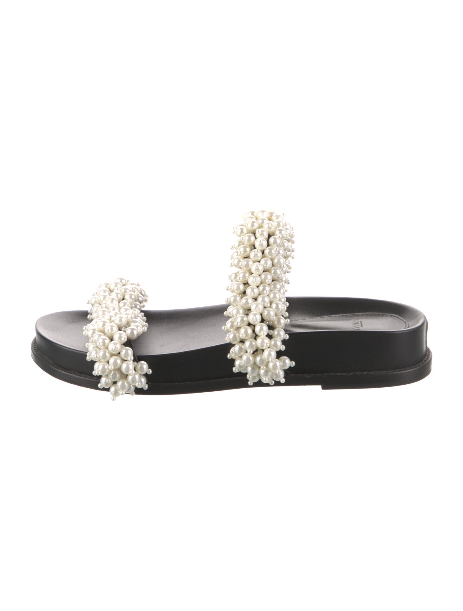 Alexandre Birman Leather Beaded Accents Flats
