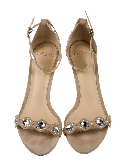 Alexandre Birman Suede Crystal Embellishments Sandals