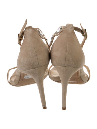 Alexandre Birman Suede Crystal Embellishments Sandals