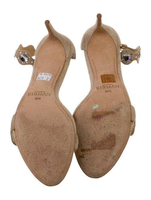 Alexandre Birman Suede Crystal Embellishments Sandals