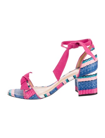 Alexandre Birman Straw Striped Sandals