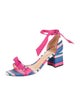 Alexandre Birman Straw Striped Sandals