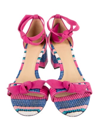 Alexandre Birman Straw Striped Sandals
