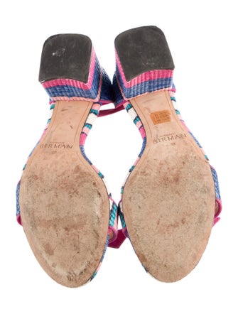 Alexandre Birman Straw Striped Sandals