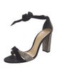 Alexandre Birman Suede Colorblock Pattern Sandals