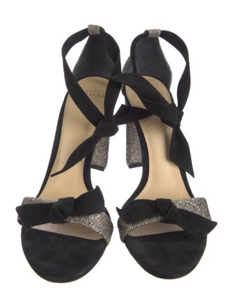 Alexandre Birman Suede Colorblock Pattern Sandals