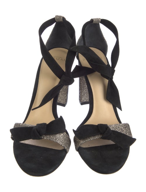 Alexandre Birman Suede Colorblock Pattern Sandals