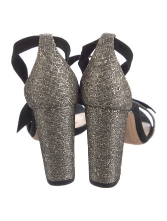 Alexandre Birman Suede Colorblock Pattern Sandals