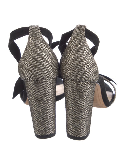 Alexandre Birman Suede Colorblock Pattern Sandals