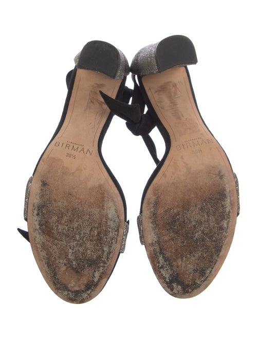 Alexandre Birman Suede Colorblock Pattern Sandals