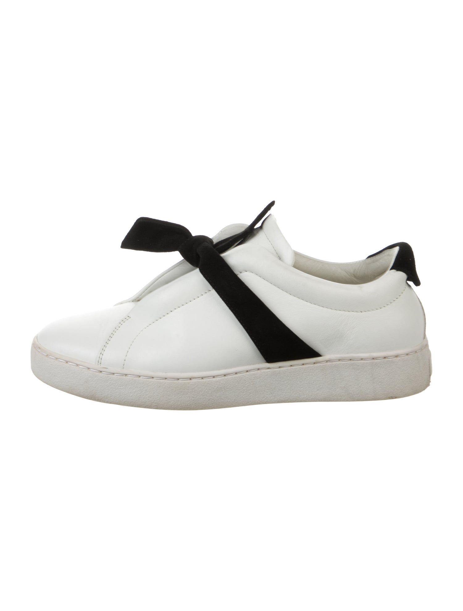 Alexandre Birman Leather Bow Accents Sneakers