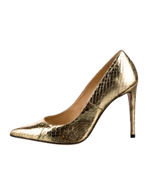 Alexandre Birman GG Embossed Leather Pumps