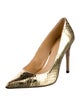 Alexandre Birman GG Embossed Leather Pumps