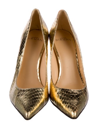 Alexandre Birman GG Embossed Leather Pumps