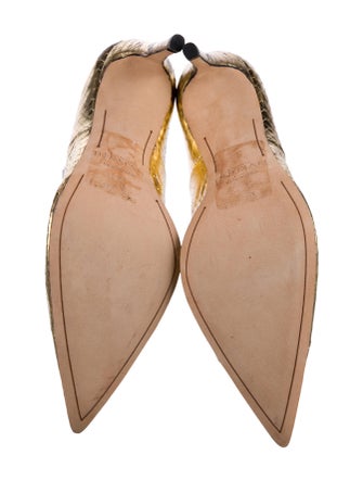 Alexandre Birman GG Embossed Leather Pumps