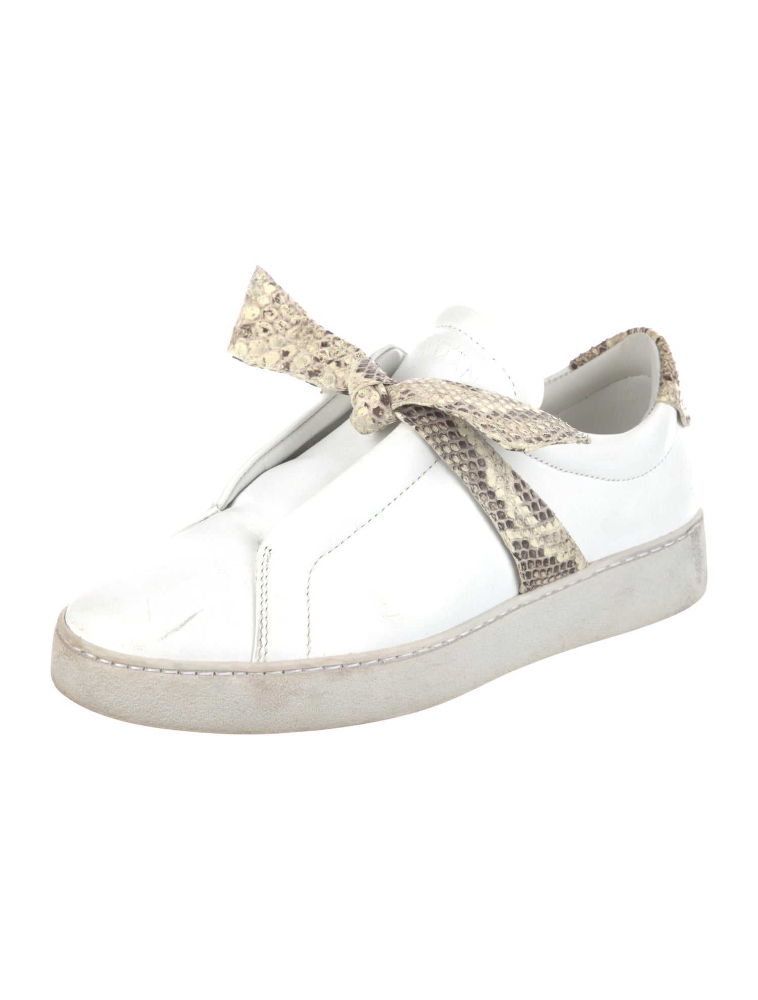 Alexandre Birman Leather Animal Print Sneakers