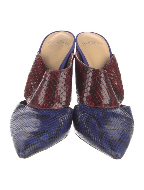 Alexandre Birman Leather Animal Print Mules