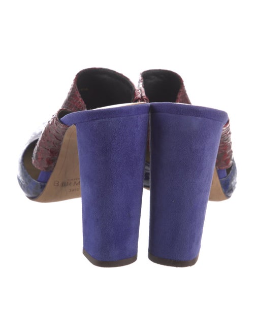 Alexandre Birman Leather Animal Print Mules