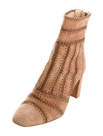 Alexandre Birman Suede Striped Sock Boots