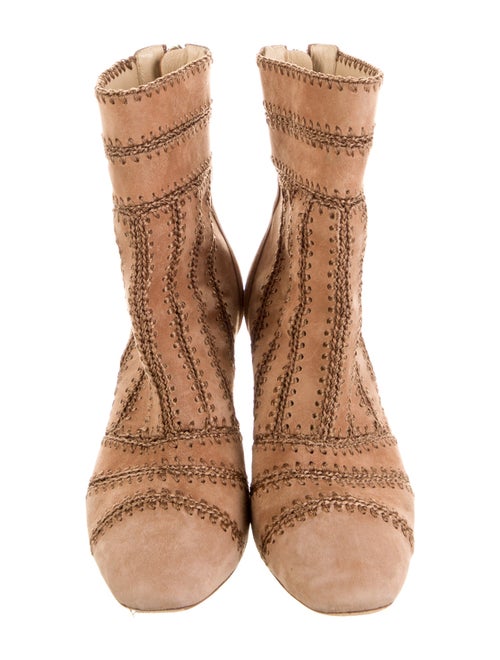 Alexandre Birman Suede Striped Sock Boots