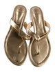 Alexandre Birman Leather Bow Accents Slides