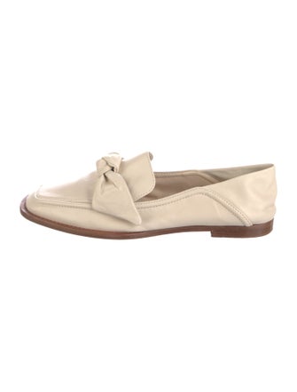 Alexandre Birman Leather Bow Accents Loafers
