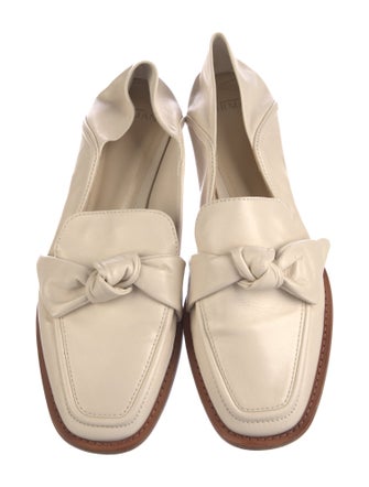 Alexandre Birman Leather Bow Accents Loafers