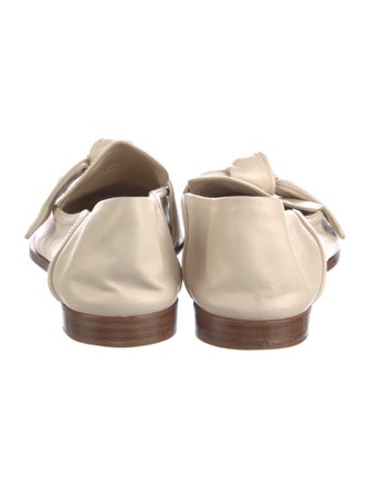 Alexandre Birman Leather Bow Accents Loafers