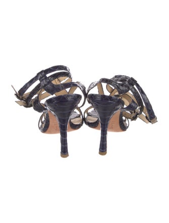 Alexandre Birman Leather T-Strap Sandals