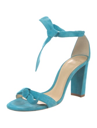 Alexandre Birman Suede Bow Accents Sandals