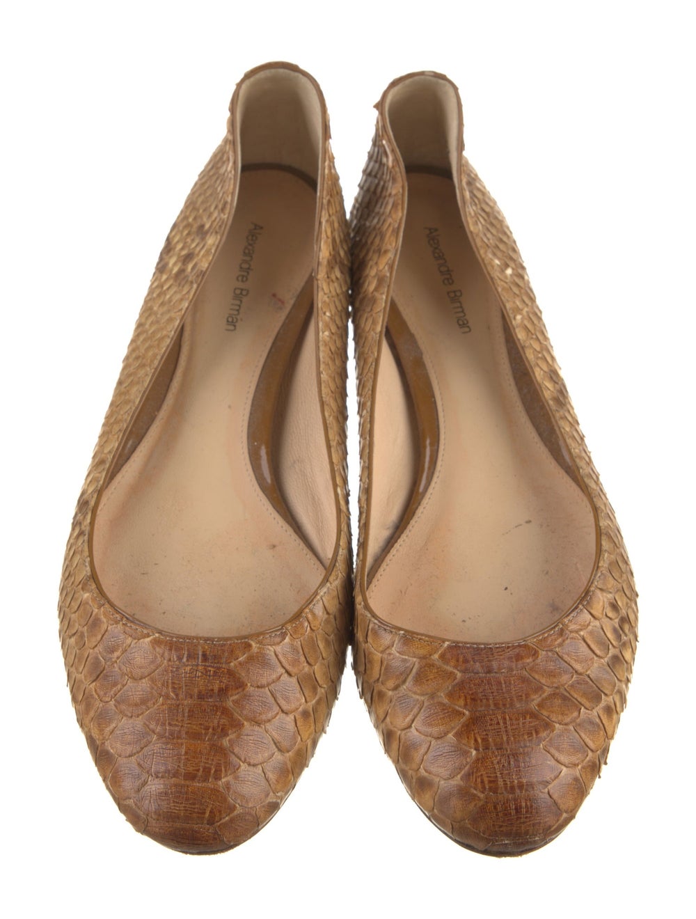Alexandre Birman Python Ballet Flats Neutrals Ani… - image 3