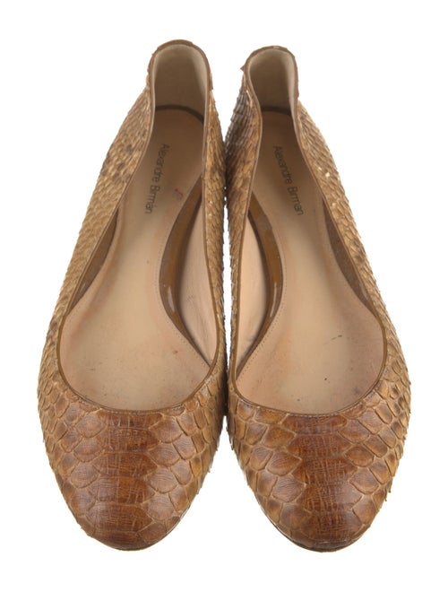 Alexandre Birman Python Animal Print Ballet Flats