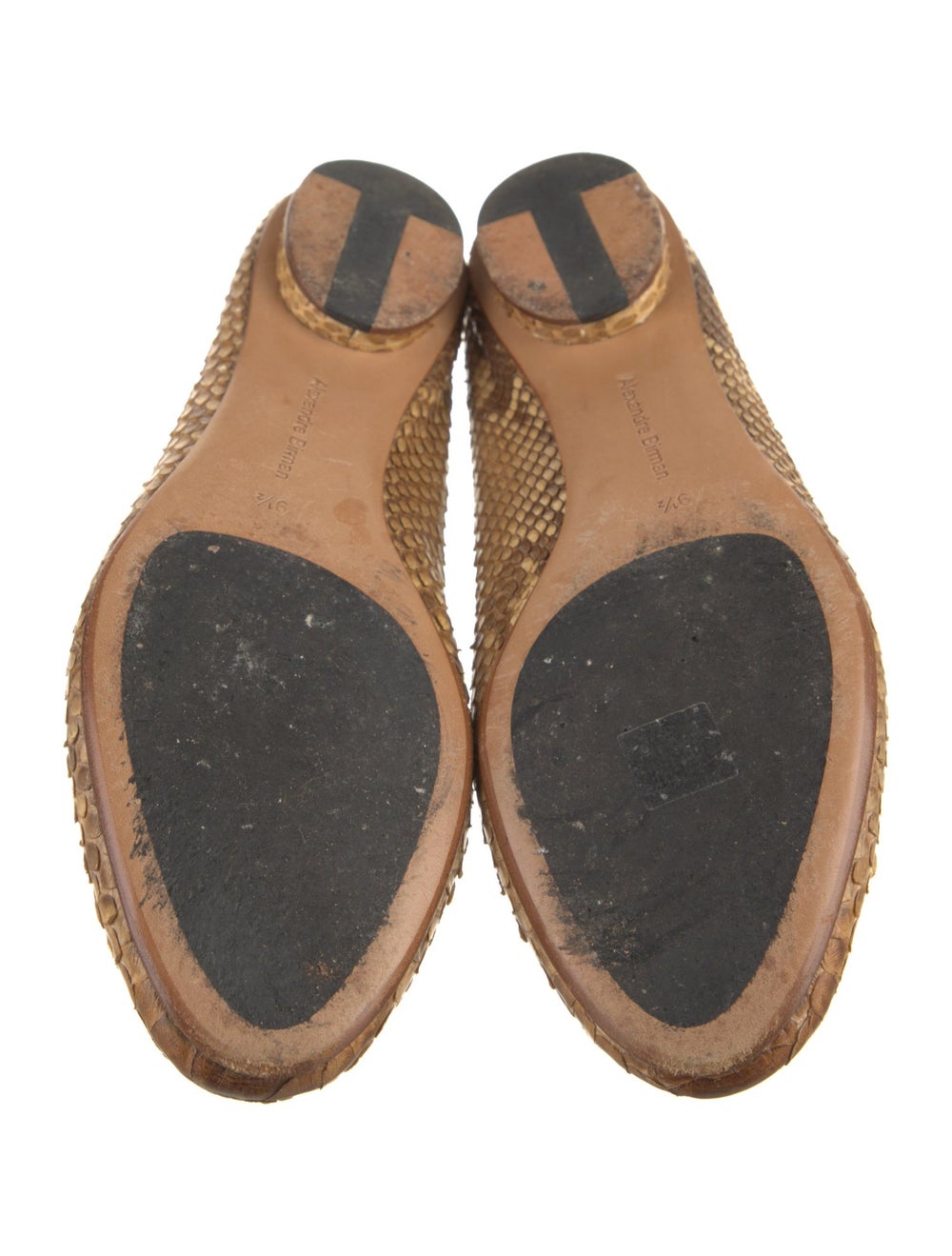 Alexandre Birman Python Ballet Flats Neutrals Ani… - image 5