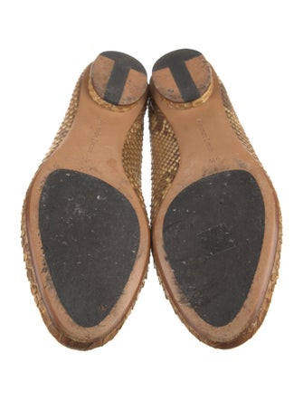 Alexandre Birman Python Animal Print Ballet Flats